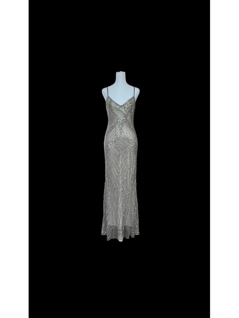 SCALA Silk Beaded Gown Size (M)